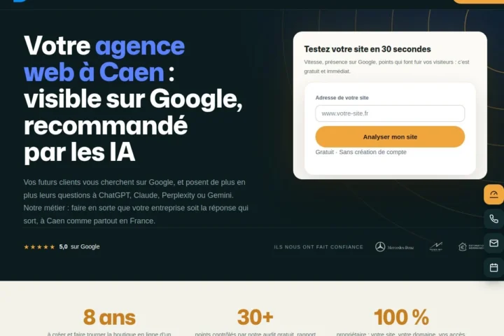 Accueil du site de l'agence web Digital Stentor à Caen, création de site internet