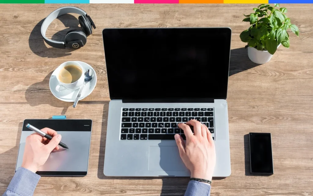 Personne au travail sur un ordinateur portable : le prix du référencement Google