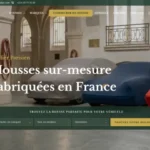 Accueil de lahoussealancienne.com après refonte, boutique en ligne WooCommerce de housses sur mesure pour voitures anciennes